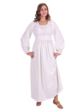 ROSE White – Medieval Viking Renaissance Cotton Poplin Dress